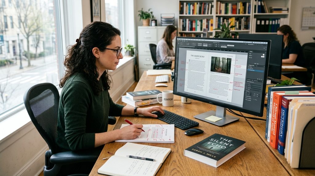 Editors and ghostwriting services preparing a manuscript for publication
