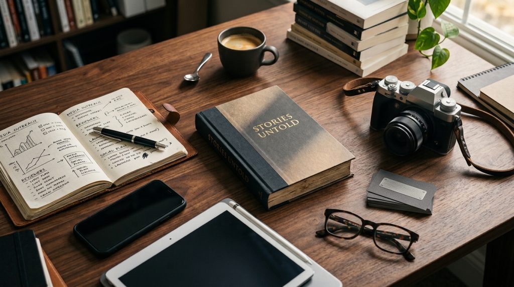 Book marketing services planning with media outreach and content strategy tools