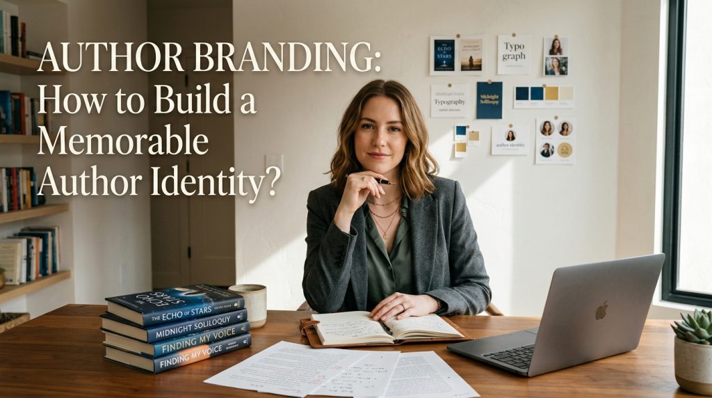 Female author building a memorable identity through personal branding